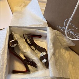 New Christian Louboutin Condora Queen 85 Nude sz 41.5